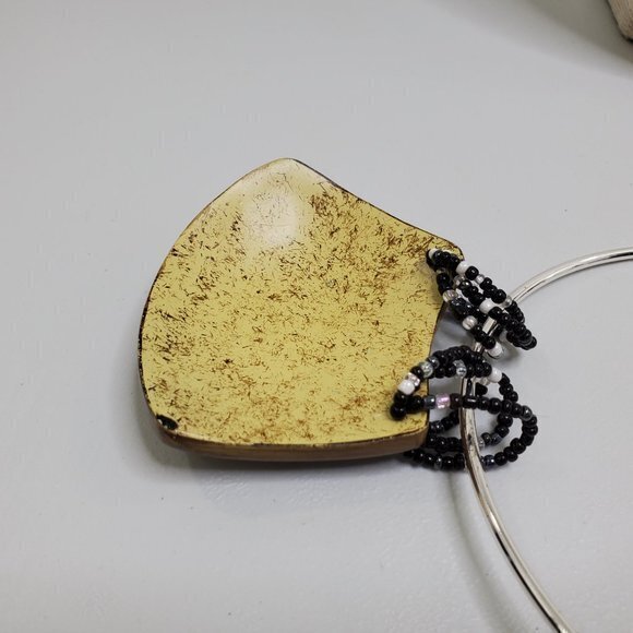 Statement Necklace Wire Collar Pendant‎ Big Black S - Picture 9 of 11